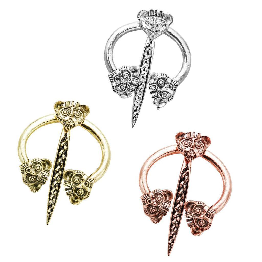 Viking Brooch Scarf Pin Corsage Charms Medieval Jewelry Clothes Badge