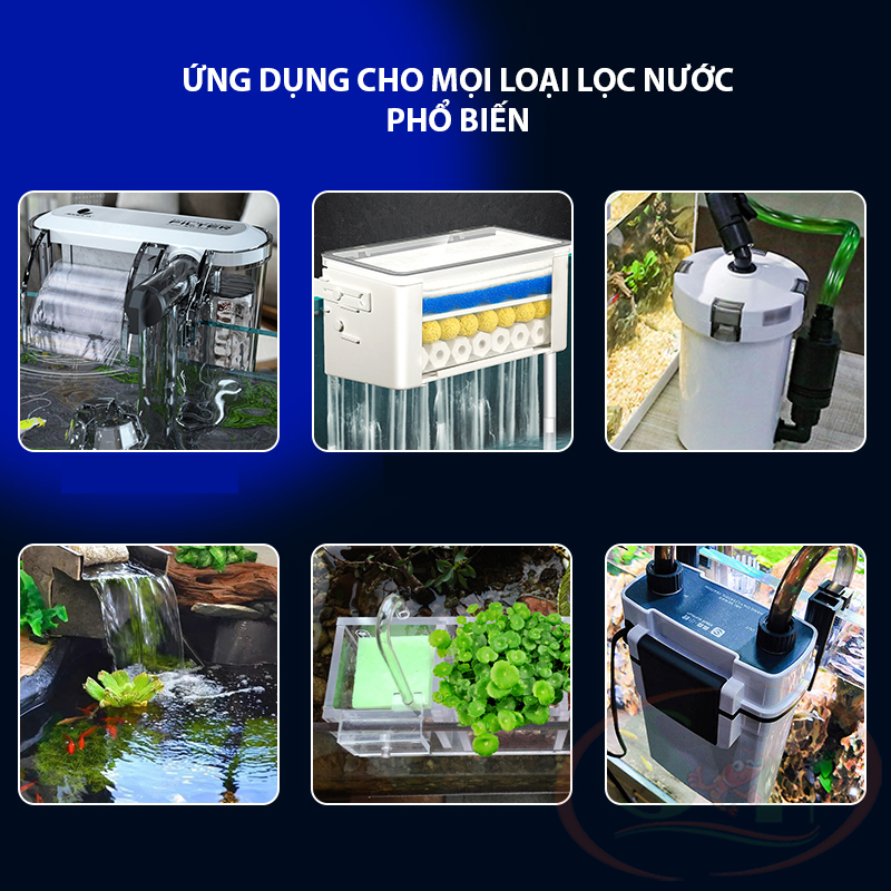 Bông lọc nước 6D, 8D lọc thô mịn giữ bụi phân cặn bể cá tép thủy sinh