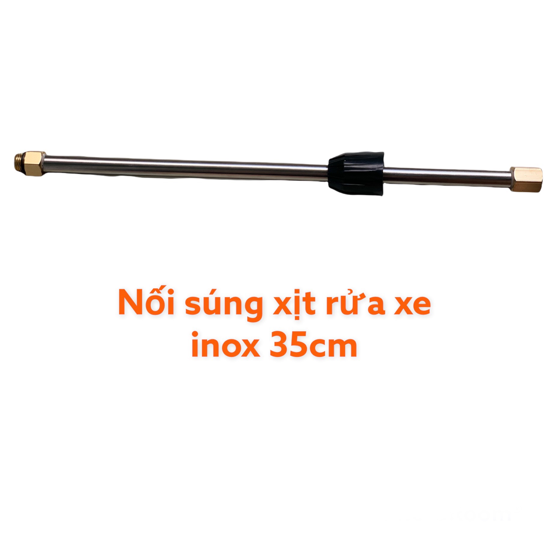 [Freeship]Súng xịt rửa xe lõi kim loại dài 34cm,ĐK ren ngoài Ø22mm, kèm cần nối inox dài 35cm,gắn được bình tạo bọt tuyết máy xịt rửa xe áp lực cao,,SUNG2+NOI35, HTC