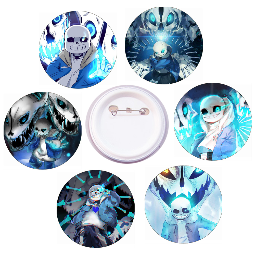 Set 5 huy hiệu Sans Undertale ảnh khác nhau