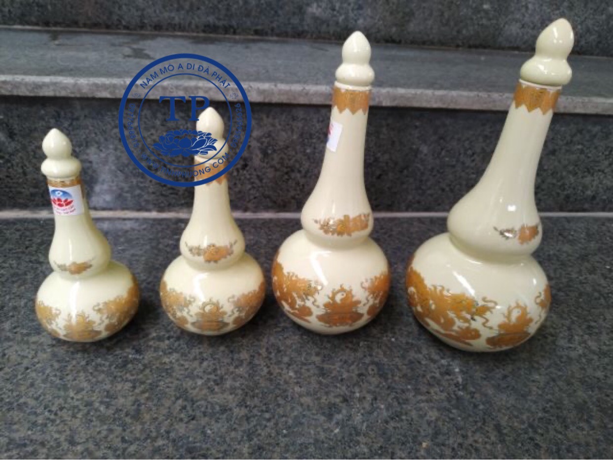 NẬM THỜ BẰNG SỨ RỒNG VÀNG KH18146