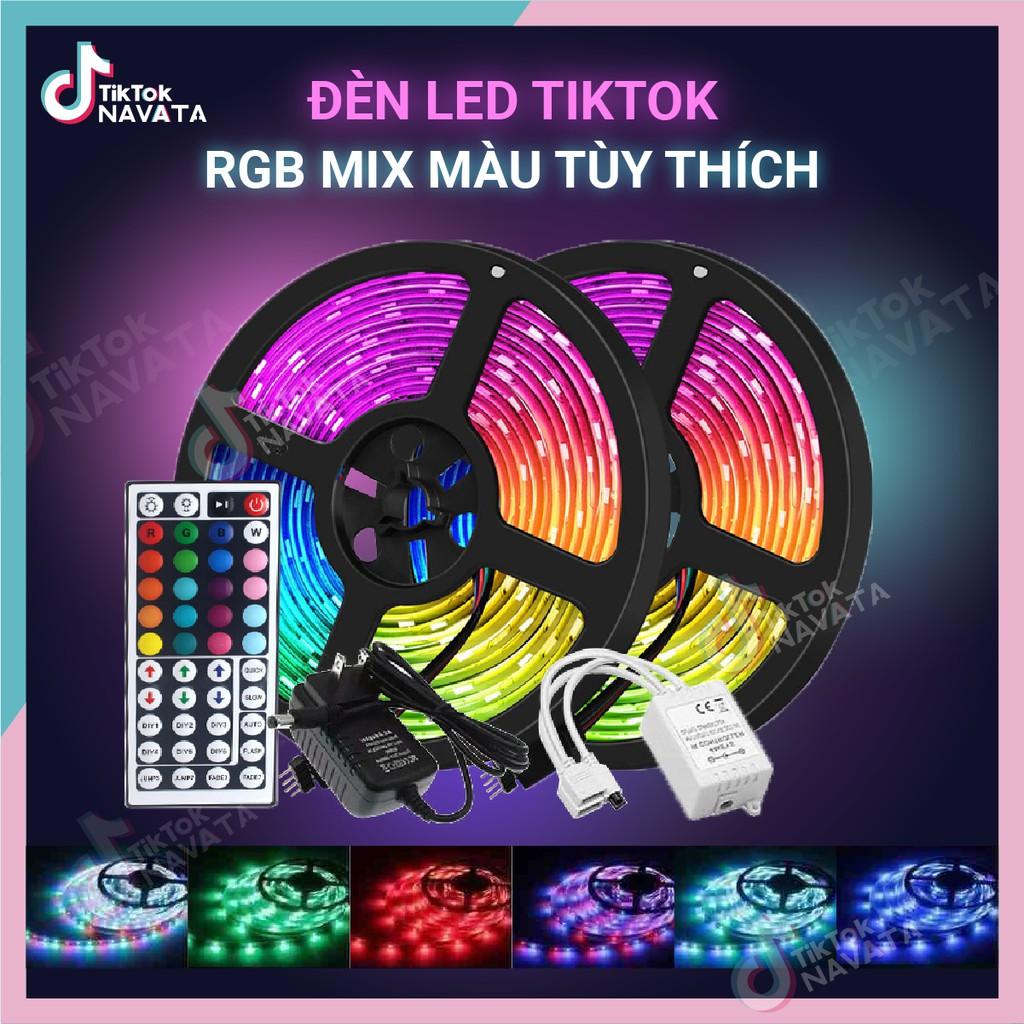 Đèn Led TikTok 5m Mix màu DIY Điều khiển 44 nút RGB Đèn trang trí phòng ngủ quay TikTok