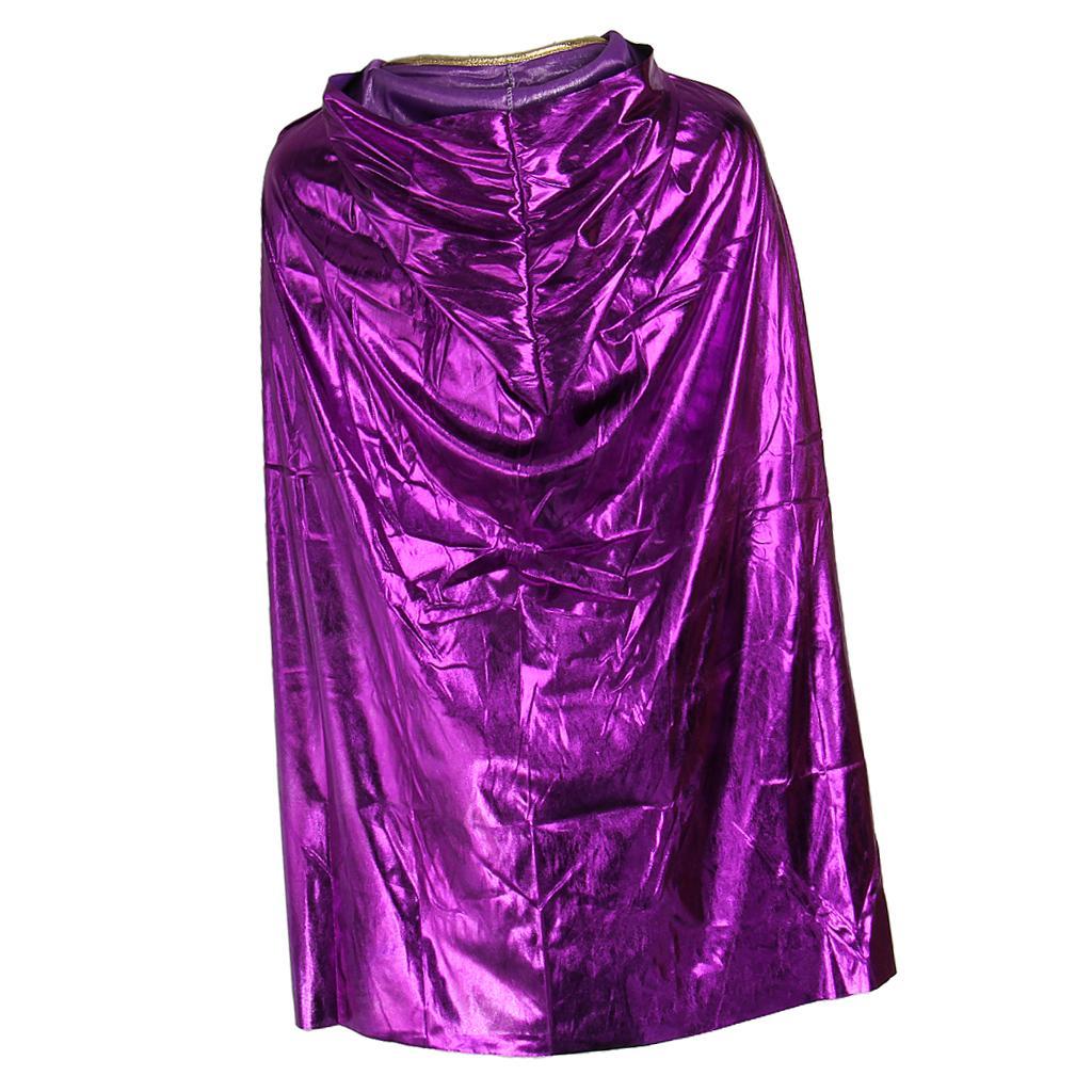 Glitter Cloak Kids's Hooded Cape Wizard Witch Costume Party Fancy Dress