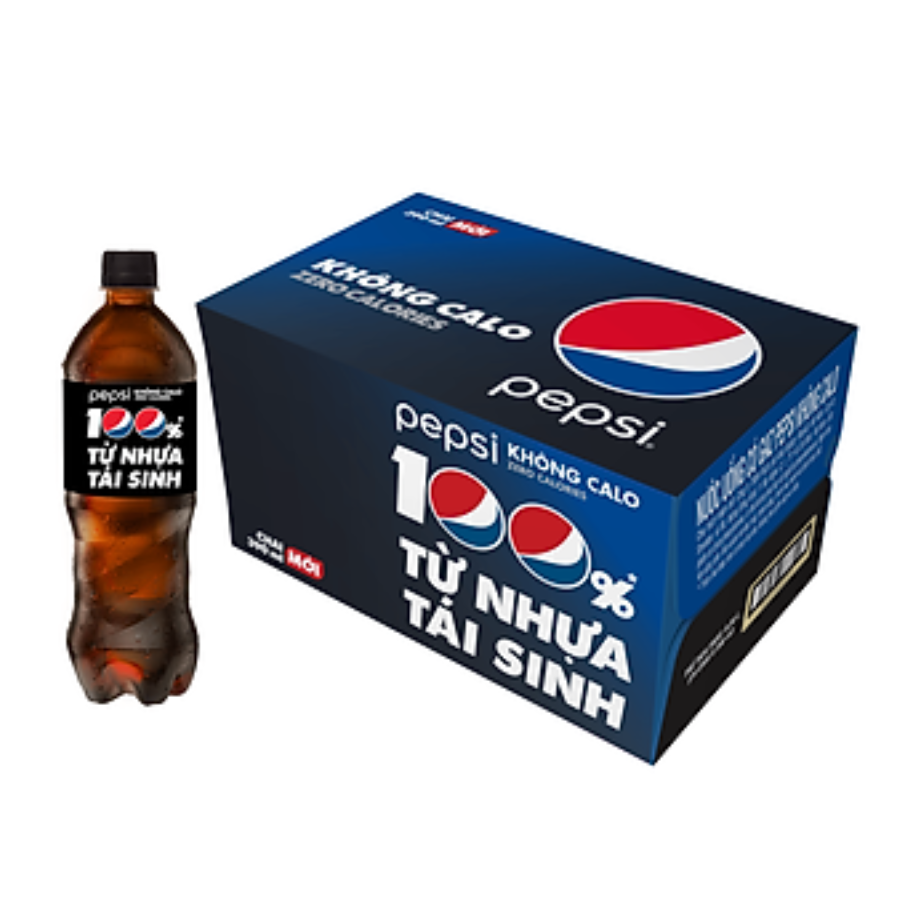 Thùng 24 Chai Nước Ngọt Có Gas Pepsi không calo