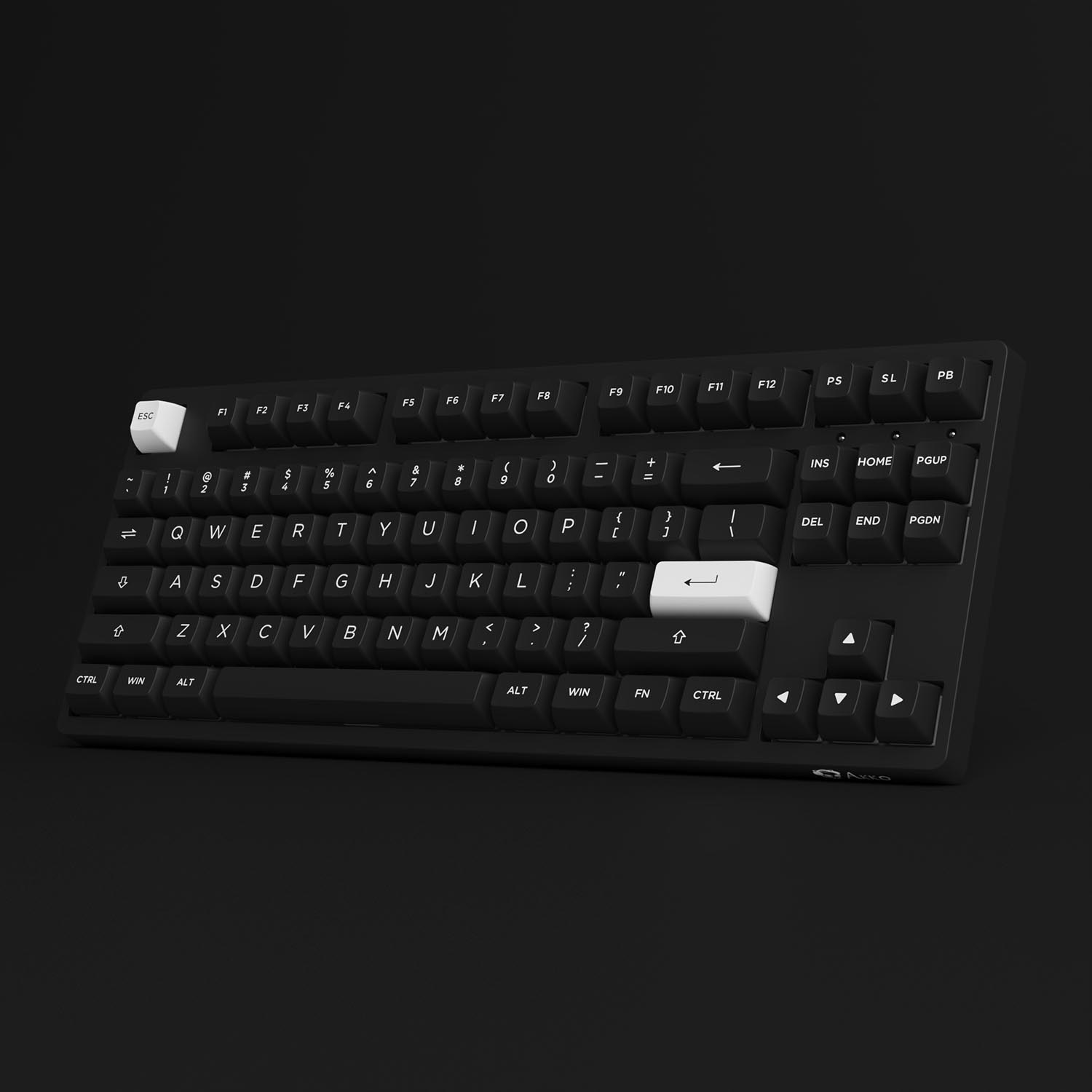 Bàn phím cơ AKKO 3087 RF White on Black - Hàng chính hãng