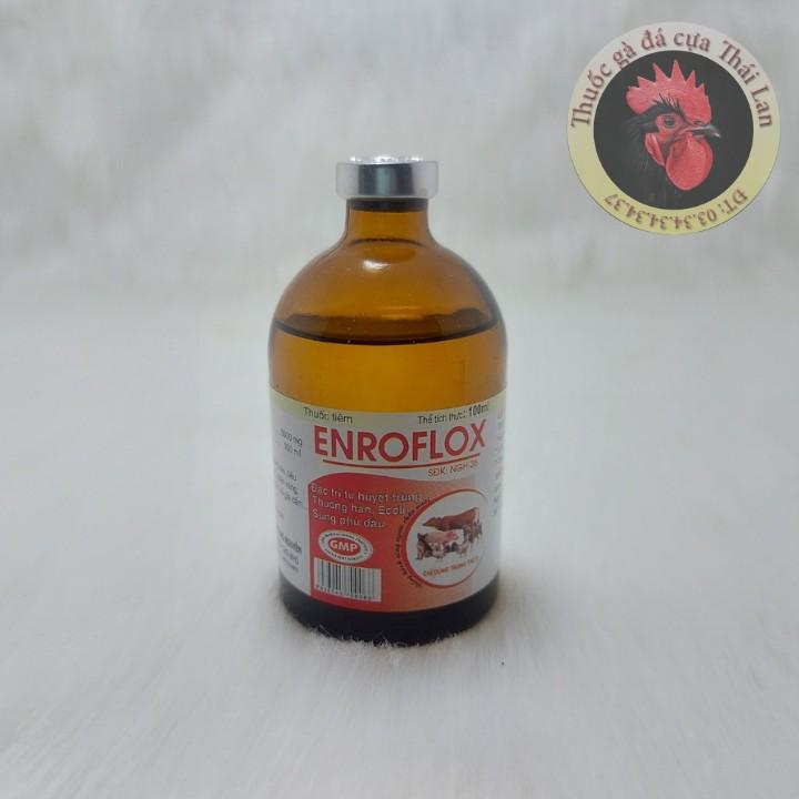 ENROFLOX - đặc tr(ị) tụ huyết trùng , thương hàn , e.coli , sưng phù đầu - gia súc , gia cầm - 1 lọ / 100ml