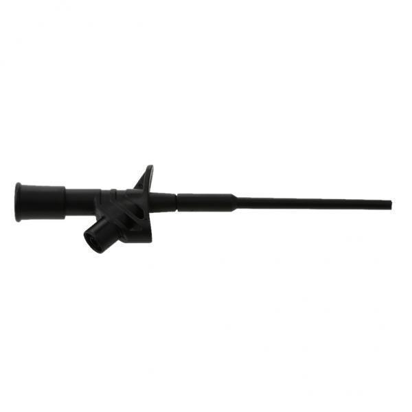 2X Insulated Quick Test Hook Clip High Voltage Flexible Testing Probe black