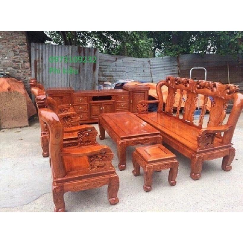 Bộ bàn ghế quốc đào tay 10 gỗ xoan ta