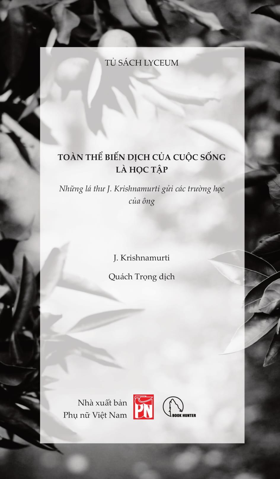 Toàn Thể Biến Dịch Của Cuộc Sống Là Học Tập