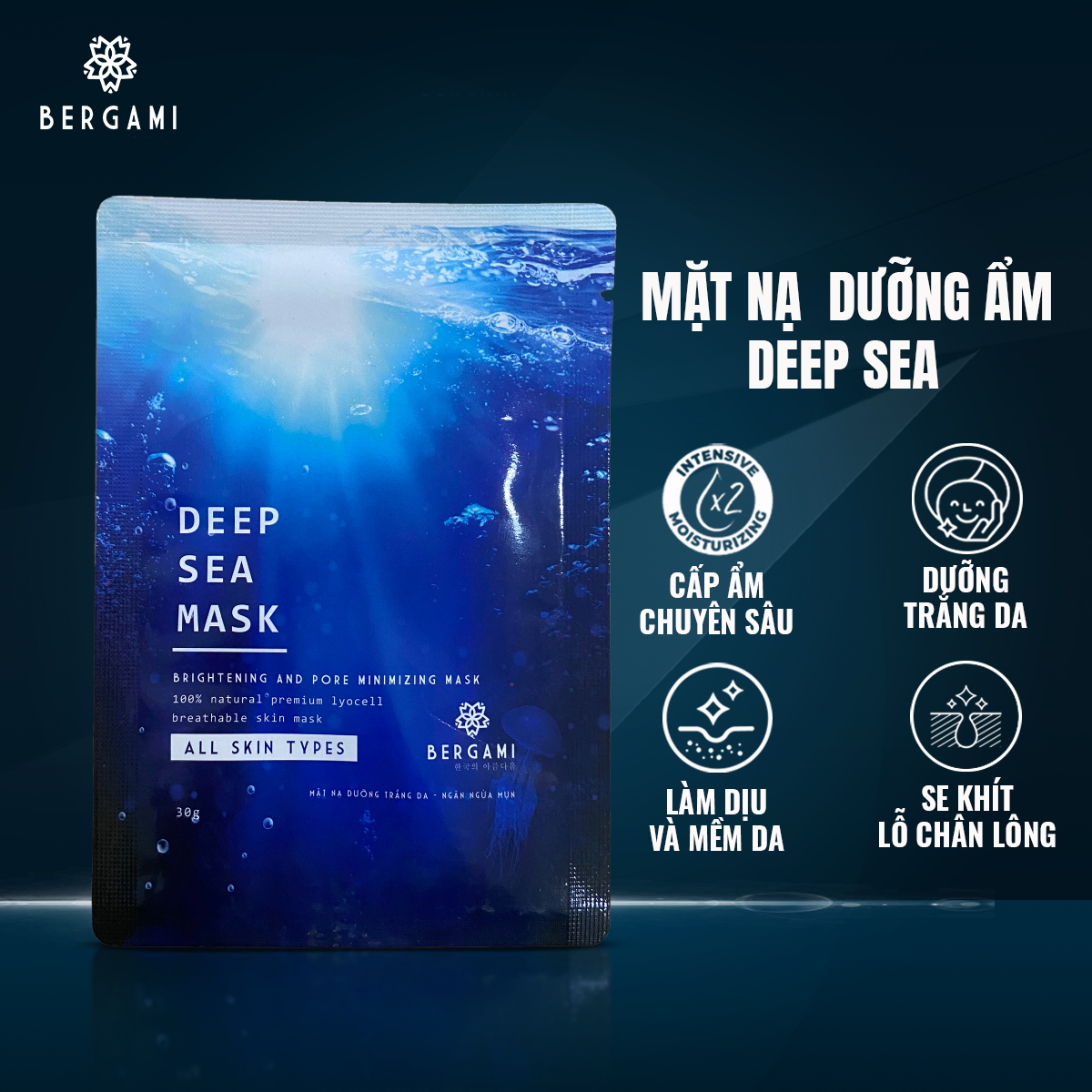 Mặt nạ deep sae Bergami cho da mụn