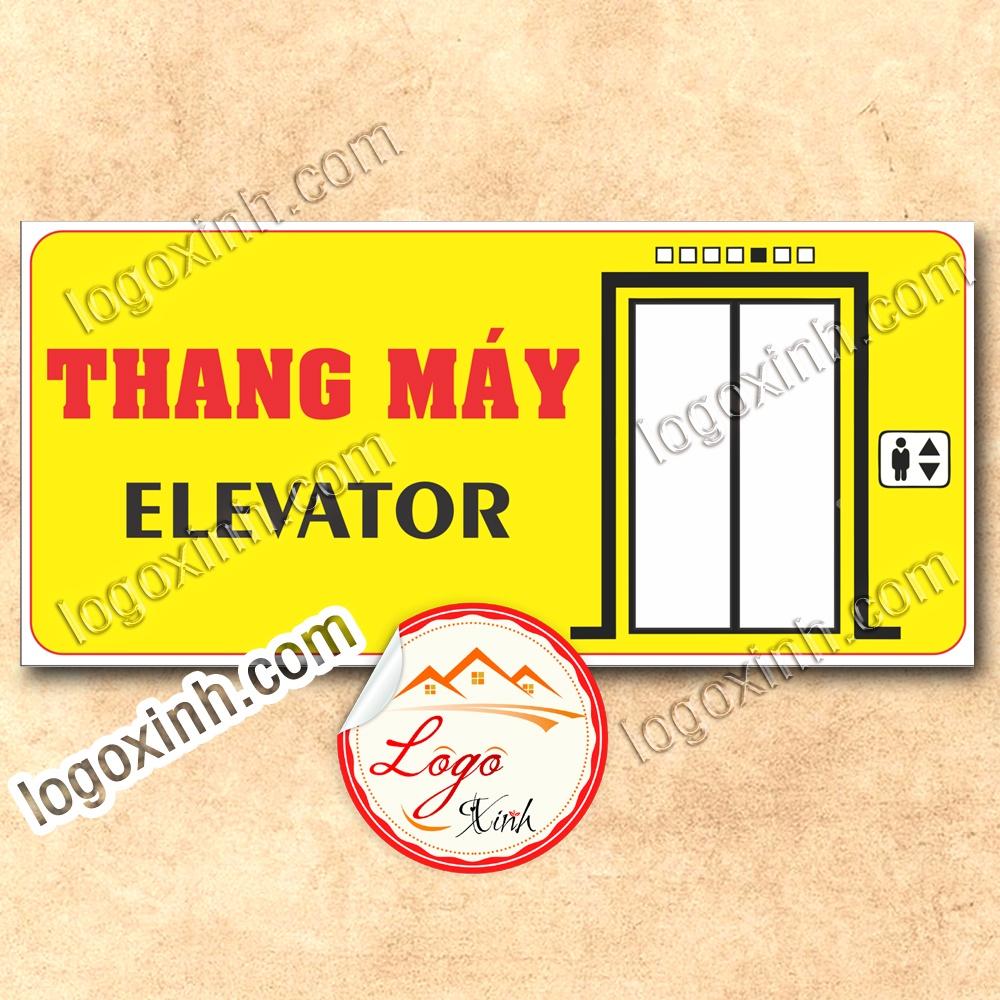 LOGO TEM STICKER BIỂN CHỈ DẪN THANG MÁY ELEVATOR, CHỈ DẪN NƠI CÓ CẦU THANG MÁY