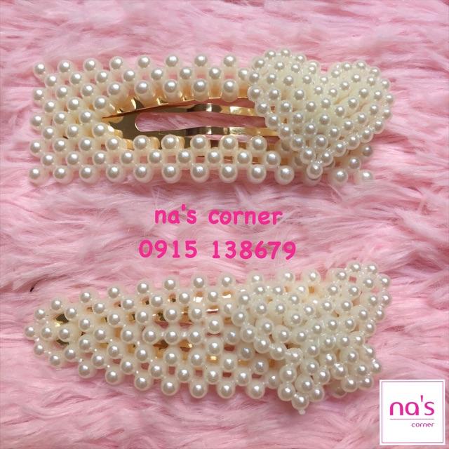 Kẹp tóc mái nhựa giả ngọc trai dễ thương