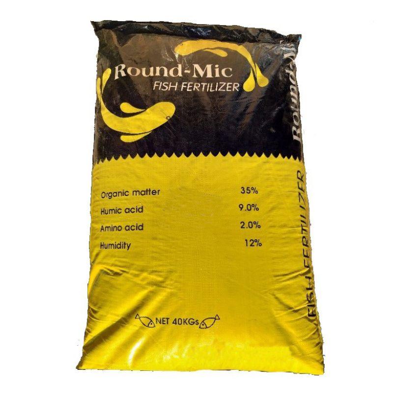 1KG-Phân bón đạm cá hữu cơ Hàn Quốc Round-Mic humate cho hoa kiểng, rau màu, mùi thơm