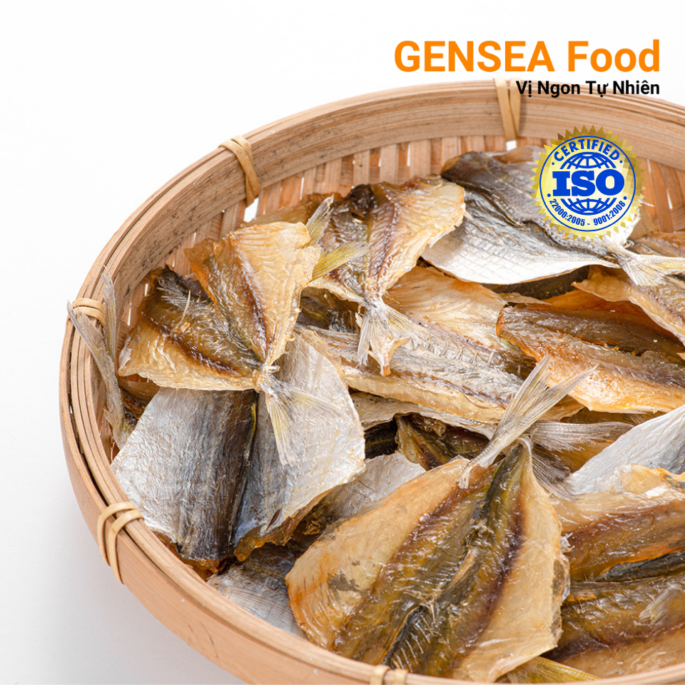 Cá Chỉ Vàng Khô Phú Quý Loại 1 Size Đại Cực Ngon GENSEA Food G2414 Chuẩn ATVSTP Quốc Tế ISO 22000:2018