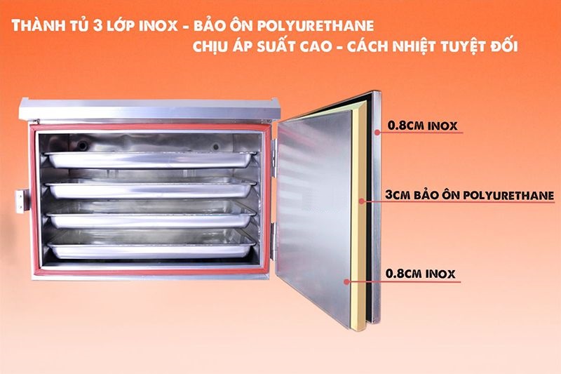 Lò Hấp Thực Phẩm ABG ZQB-4 (220V) 4 Ngăn – Tủ Hấp Đa Năng Đa Dạng Thực Phẩm Tiết Kiệm Điện Năng Thời Gian Nấu Nướng Đáng Kể - Hàng Chính Hãng