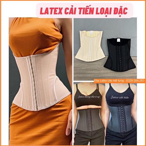 Đai Nịt Bụng Latex "Thế Hệ Mới" che mỡ lưng, giảm mỡ bụng VITA LATEX Cao Cấp. Tặng kèm Thước Dây