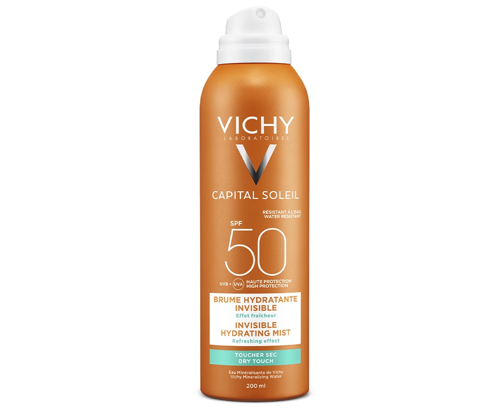 Xịt Chống Nắng Toàn Thân Lâu Trôi Vichy Capital Soleil SPF50+ 200ml (Tặng băng đô mèo xinh xắn)