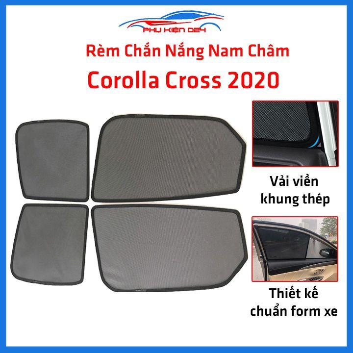 Hình ảnh Bộ 4 rèm chắn nắng nam châm Corolla Cross 2020 khung cố định chống tia UV