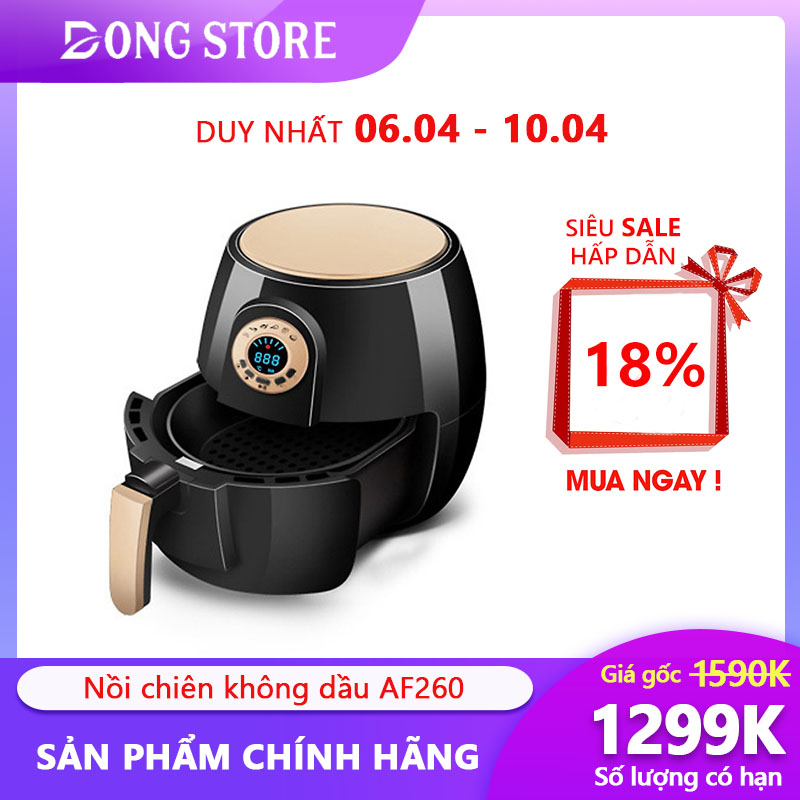 Nồi chiên không dầu AF260 - Hiện Đại - Nhanh Chóng - Tiện Ích - Hạn Chế Dầu Mỡ ( Giao mầu ngẫu nhiên )