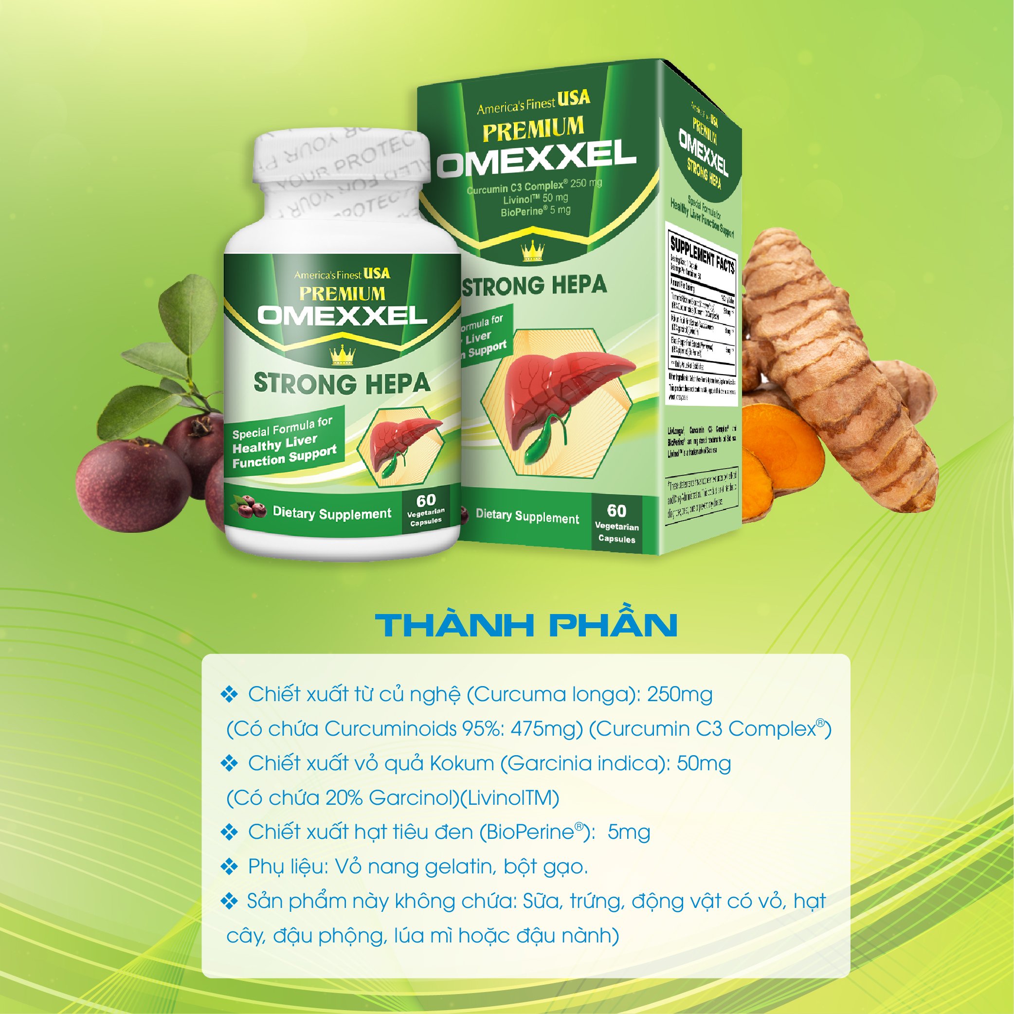 Viên uống hỗ trợ chức năng gan PREMIUM OMEXXEL STRONG HEPA