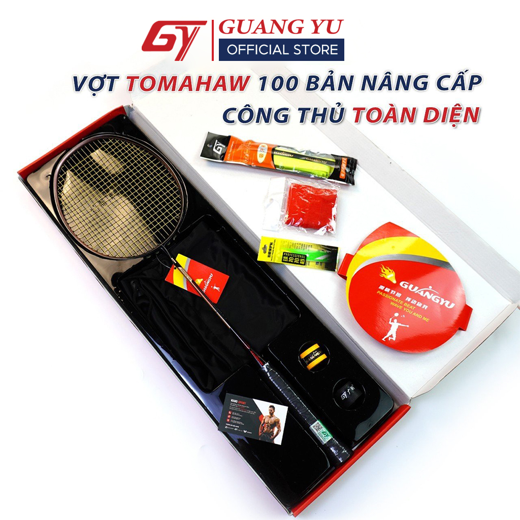 Vợt Cầu Lông GUANG YU 4U TOMAHAW 100 Công Thủ Toàn Diện Bản Nâng Cấp Khung Carbon Thân Dẻo Trợ Lực Đánh - V11