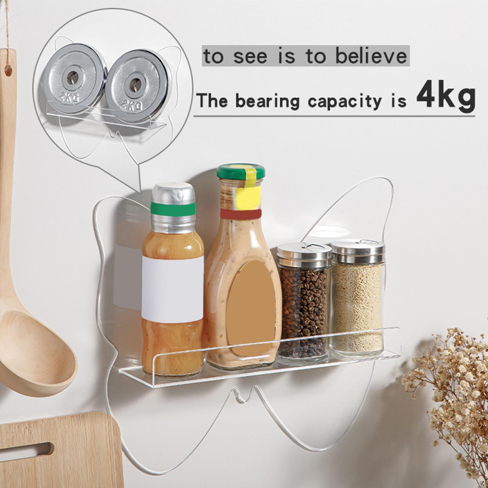 Acrylic Floating Wall Shelf 12" Transparent for Living Room Kitchen Bathroom