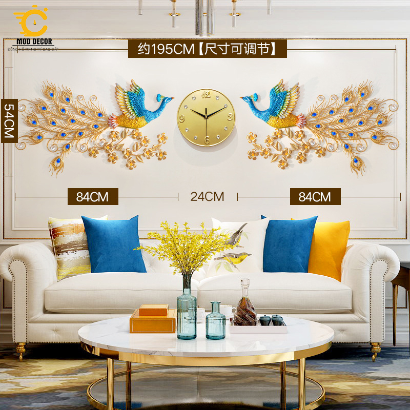 Đồng hồ treo tường trang trí công phượng, tráng gương MOD Decor, Lianzhang JJT mã 575