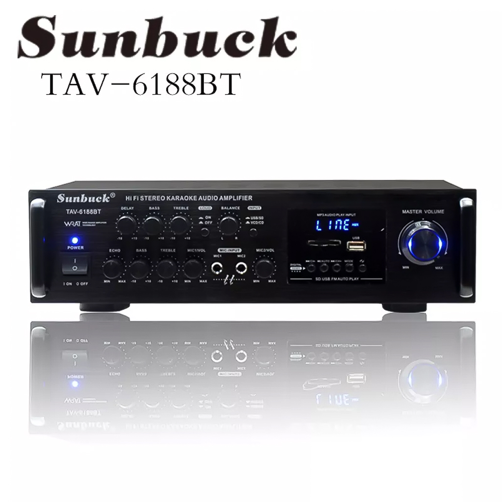 Amply Bluetooth Sunbuck 6188BT Karaoke Đánh Siêu Đỉnh Công Suất Cực Đại Âm Thanh Siêu Chất - Hàng Nhập Khẩu