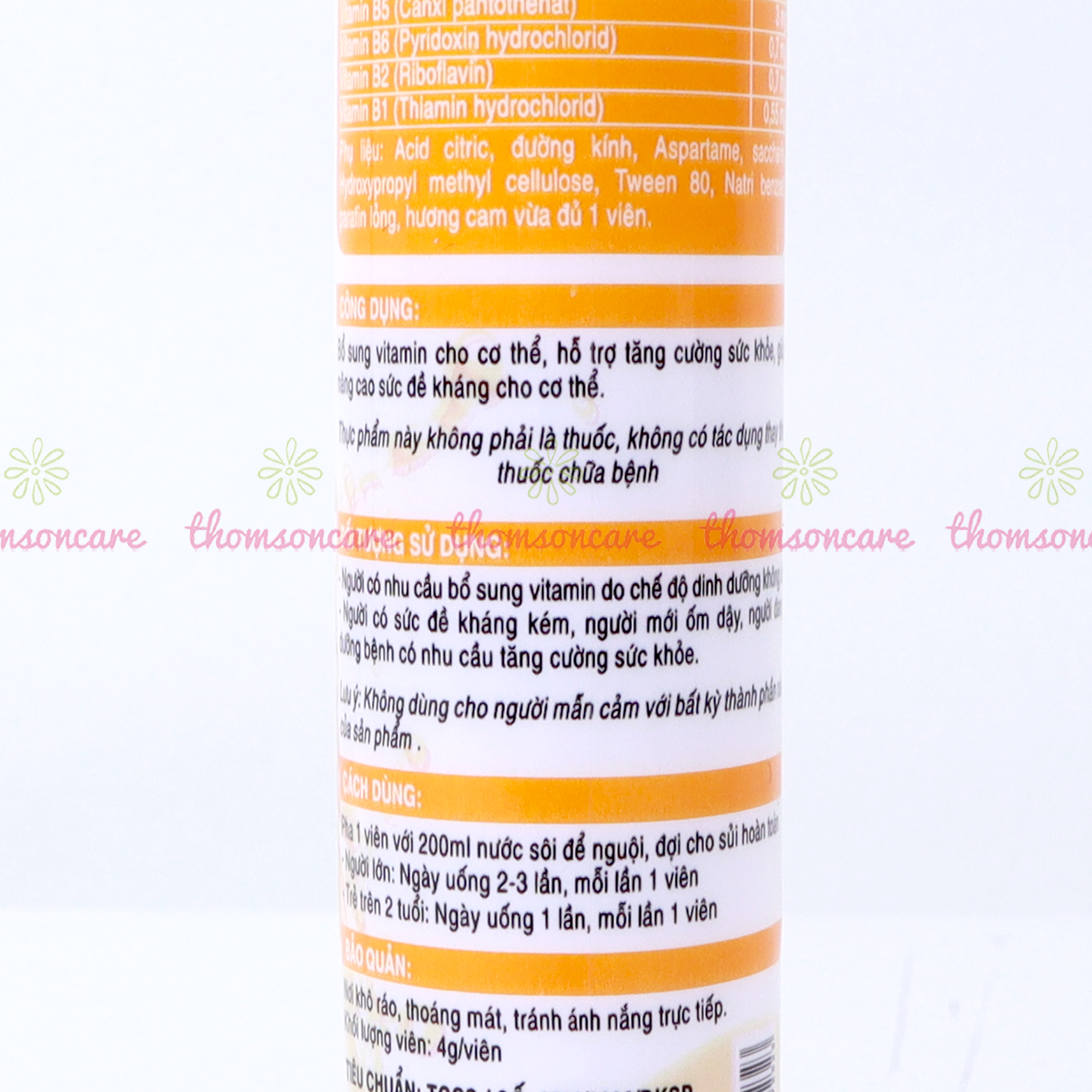 Sủi vitamin tổng hợp Multivitamin Sanolife - bổ sung vitamin và khoáng chất, tăng cường sức đề kháng, c sủi sanofia - Tuýp 20 viên Thomsoncare