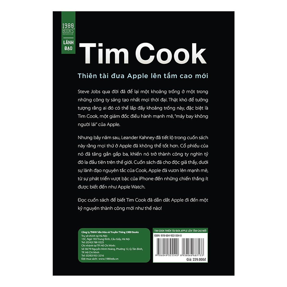 Tim Cook - Thiên Tài Đưa Apple Lên Tầm Cao Mới(Tặng Notebook tự thiết kế)