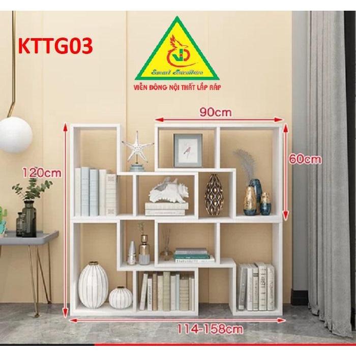 Kệ sách để sàn, kệ sách tự đứng, kệ trang trí KTTG03   - Nội thất lắp ráp Viendong Adv