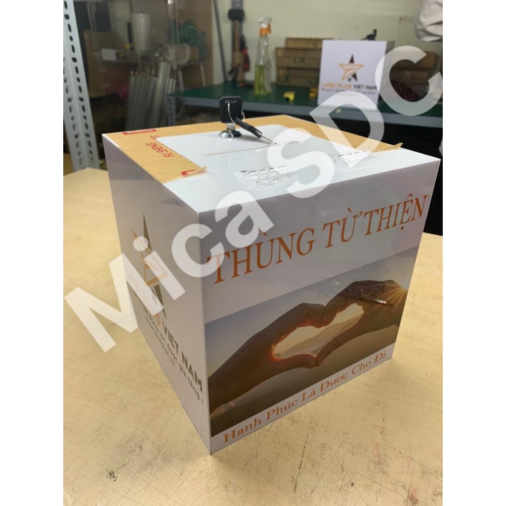 Thùng Từ Thiện - Hòm Thư Góp Ý Bằng Mica