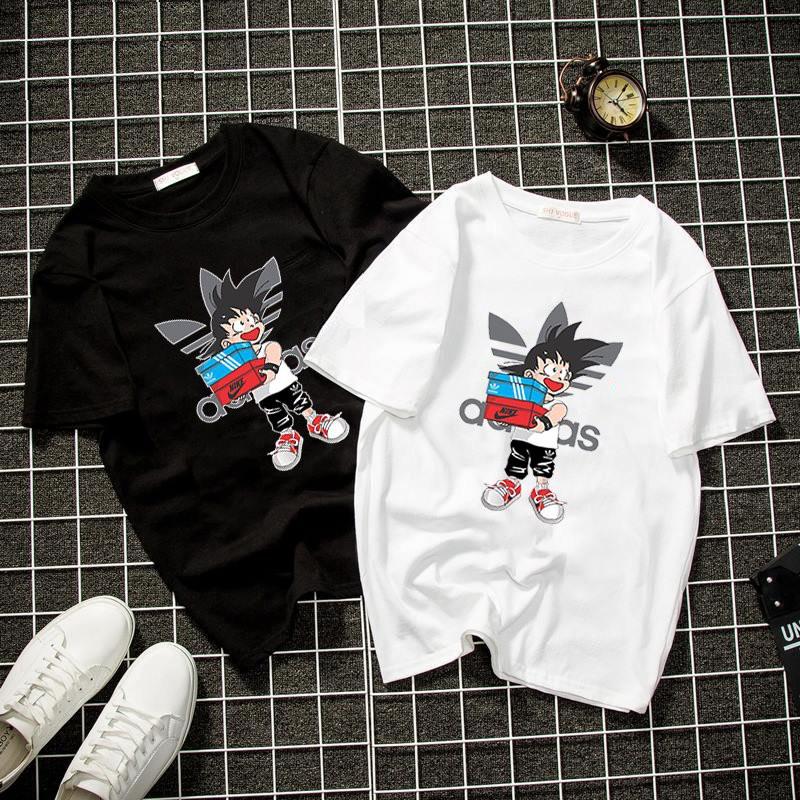 Áo thun Unisex form rộng goku cá tính Hàn Quốc vải dày mịn 2019T1538
