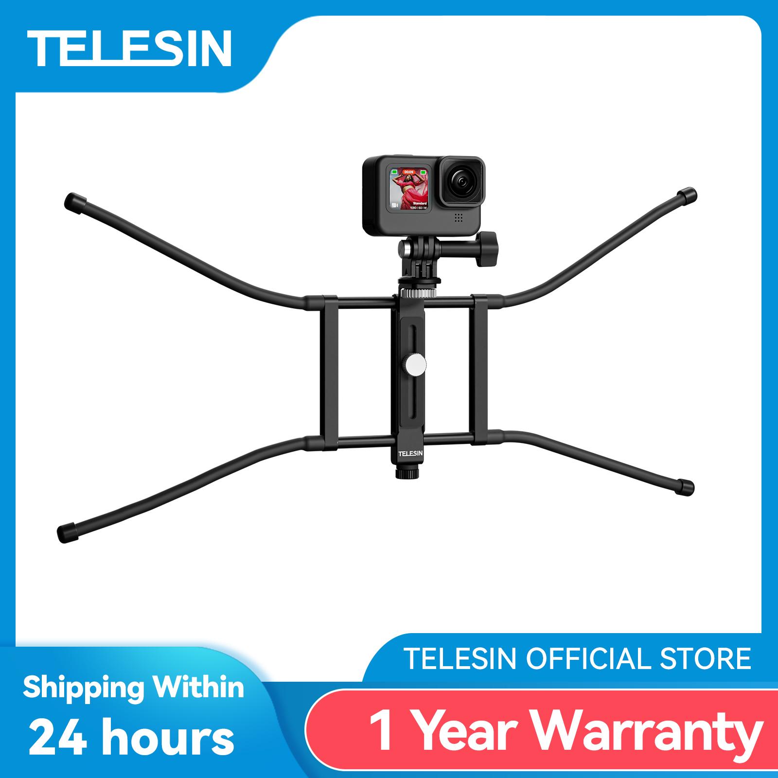 Telesin Magic ARM khung treo Net Stand có thể gập lại cho GoPro Insta360 DJI Action Điện thoại thông minh Hành động Phụ kiện phụ kiện
