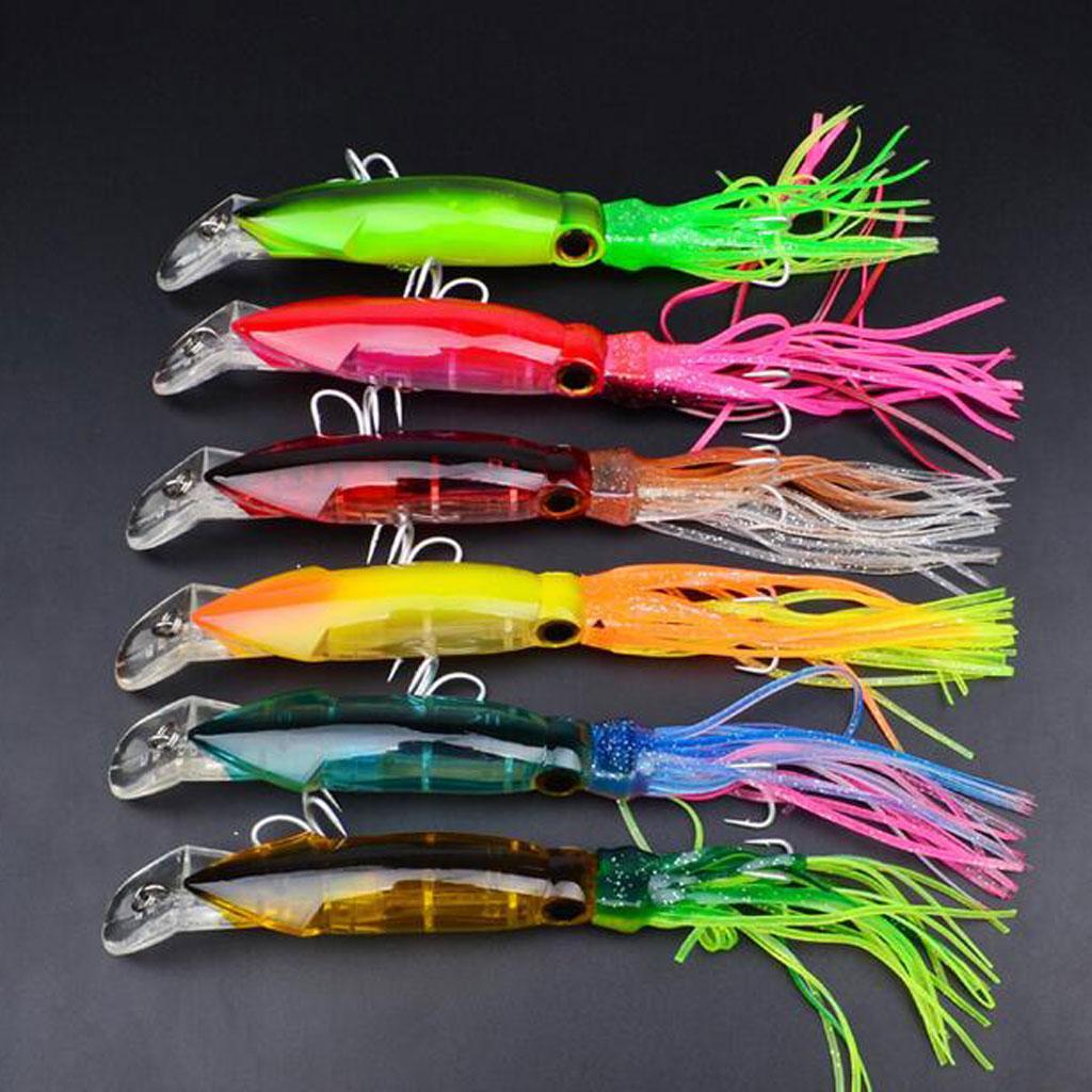 3xSquid Jig Fishing Tackle Bait Hook Tuna Marlin Trolling Lure Green
