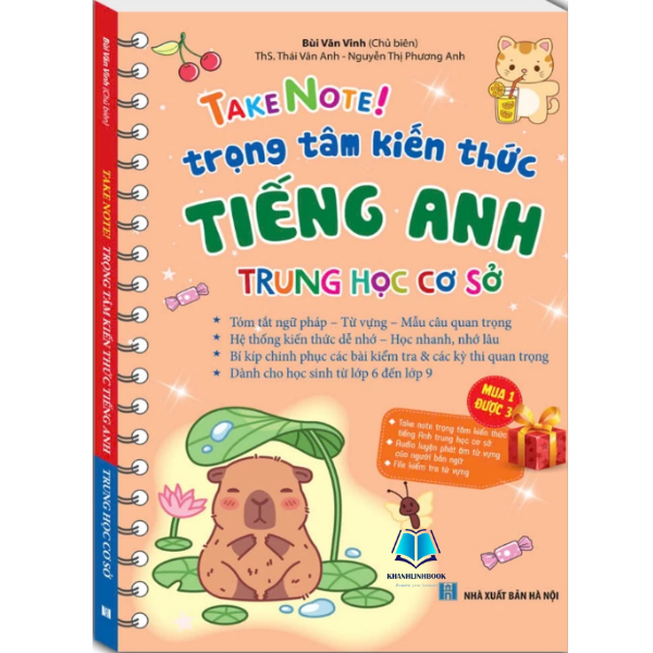 Sách - Take note! Trọng tâm kiến thức Tiếng Anh Trung học cơ sở (không lò xo 65k)