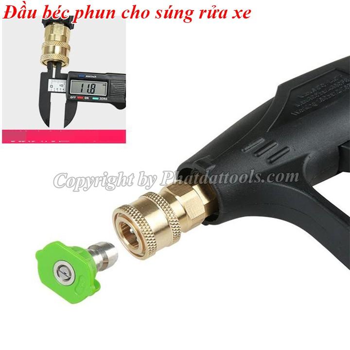 Bộ 4 béc xịt rửa xe chỉnh tia tháo lắp nhanh