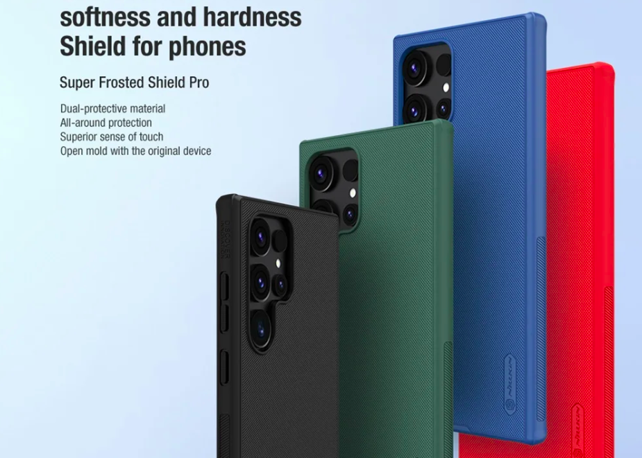 Ốp lưng sần chống sốc cho Samsung Galaxy S24 Ultra mặt lưng nhám hiệu Nillkin Super Frosted Shield Pro cho mặt lưng nhám chống trơn trượt tay, khả năng chống sốc cực tốt, chất liệu cao cấp - Hàng nhập khẩu