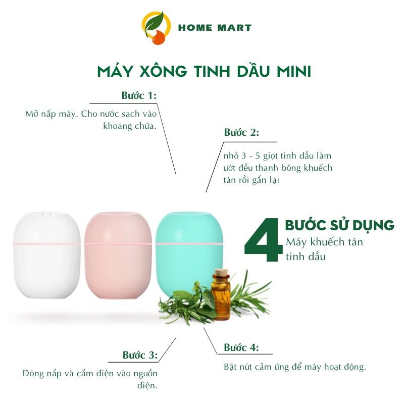 Máy khuếch tán máy xông tinh mini 220ml dầu phun sương tỏa hương thơm mát đèn Led đổi màu dùng cho phòng ngủ, xe hơi