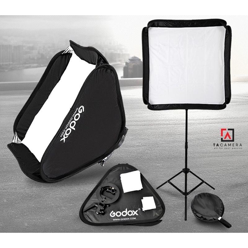 Tản Sáng - Softbox Flash Godox ngàm S Shape size 60x60cm/80x80cm - Hàng Chính Hãng