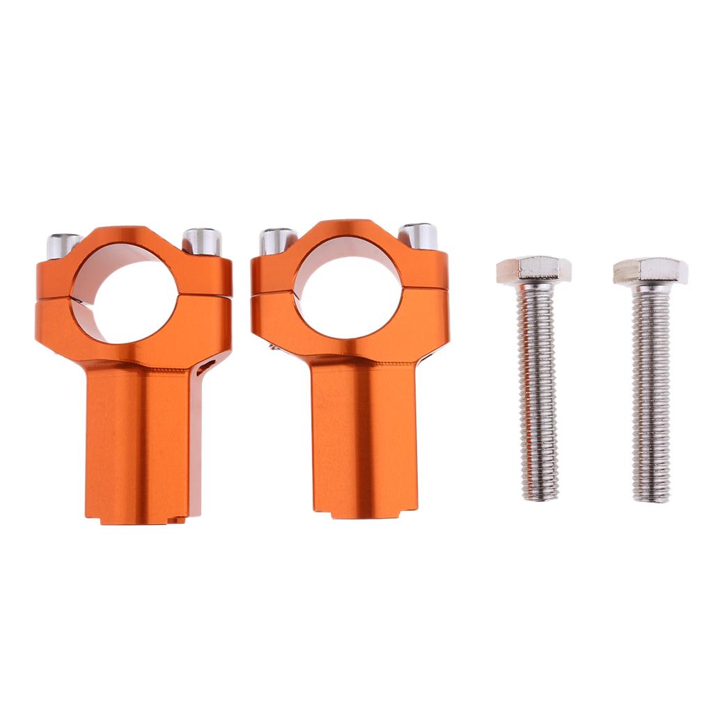 Orange CNC Handlebar Risers Bar Mount Clamp for 125-530 2000-2016