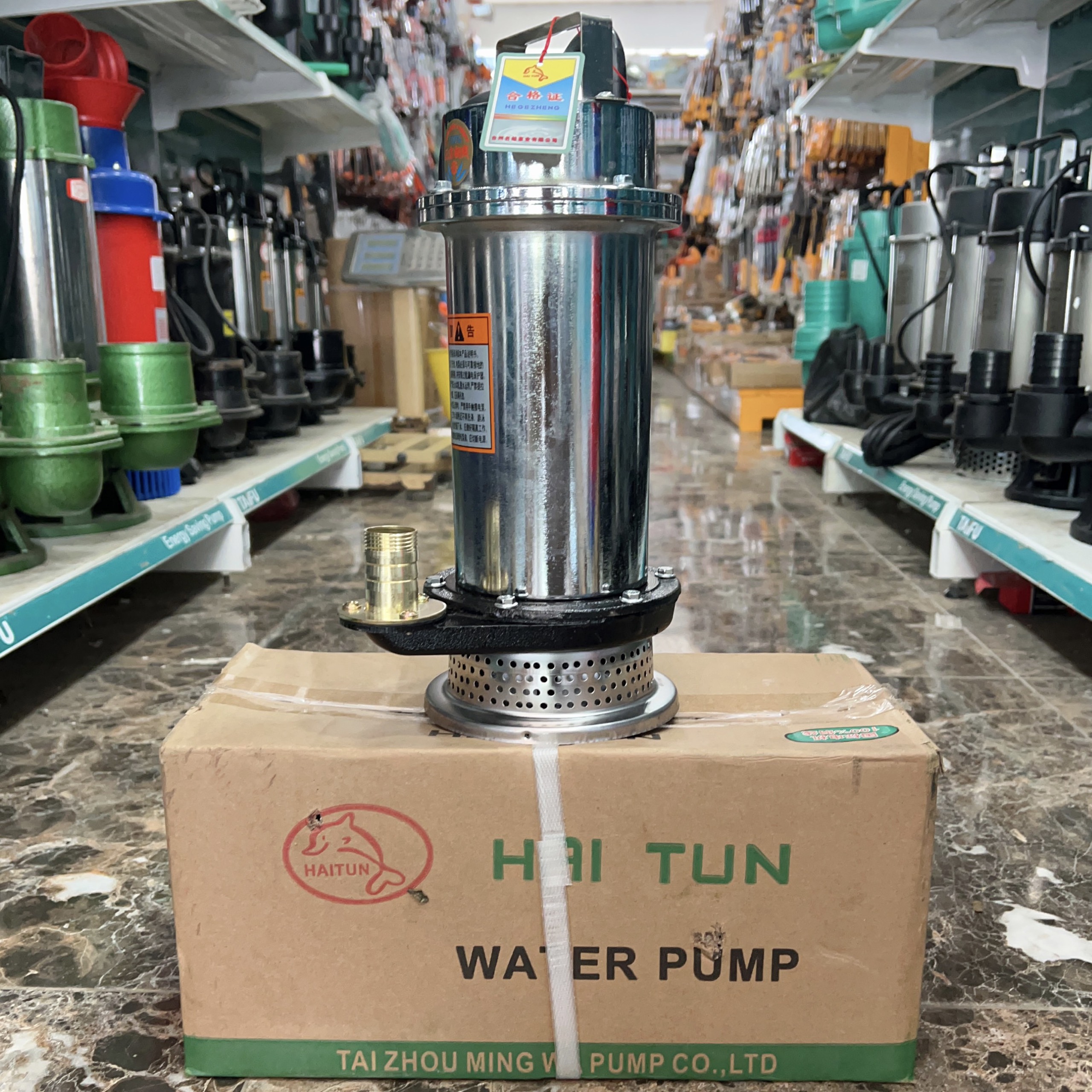 Máy Bơm Chìm, Bơm Tõm 370W (0.5HP) dây đồng 100% HAITUN - Bảo hành 6 tháng