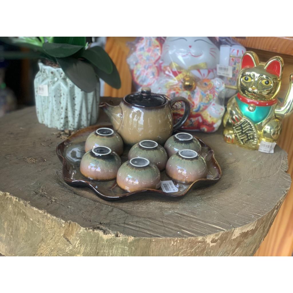 Bộ ấm trà gốm sứ cao cấp Bát tràng