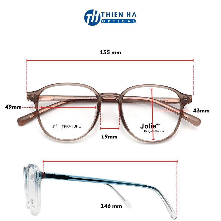 Gọng kính tròn nam nữ THIÊN HÀ OPTICAL chất liệu Acetate cao cấp độc quyền Unisex cá tính trẻ trung JOLIE JL004