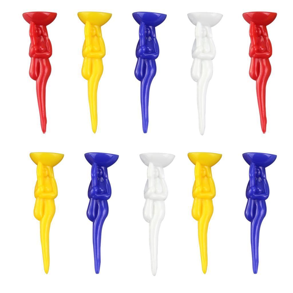 10pcs/Pack Durable Golf Tee Assorted Golf Tees Ball Holder Nails