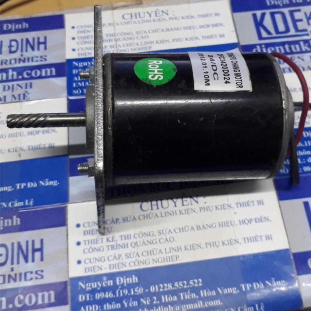 động cơ DC DFC3420D024 DC24V 0.2A 30W 3000V/P trục vặn M4 510g trục 5.5mm đầu xoắn kde4573