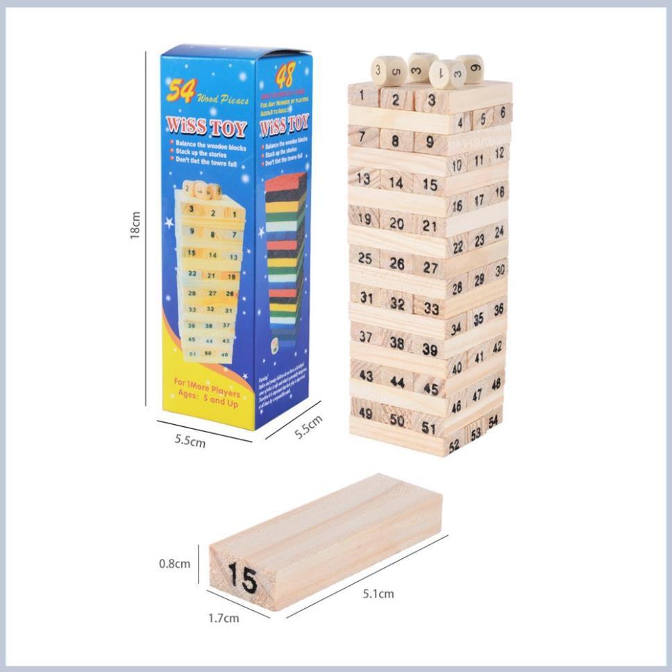 Đồ Chơi Rút Gỗ Wish Toy Cho Bé (54 thanh)