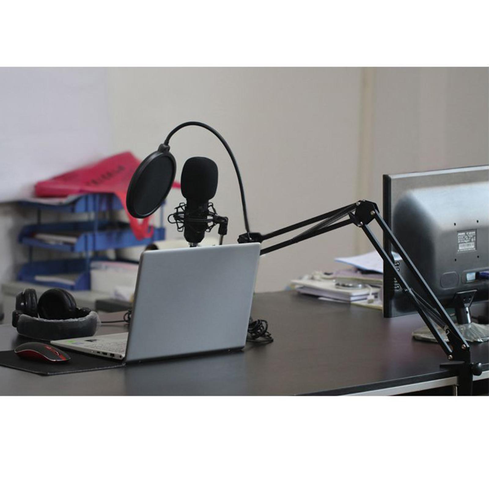 Microphone Arm Stand, Heavy Duty Mic Arm Microphone Stand Scissor Boom Stands