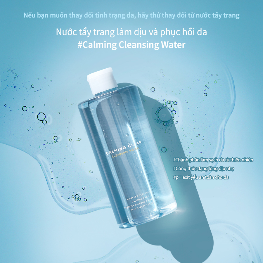 Nước tẩy trang làm dịu da Leaders Calming Cleansing Water