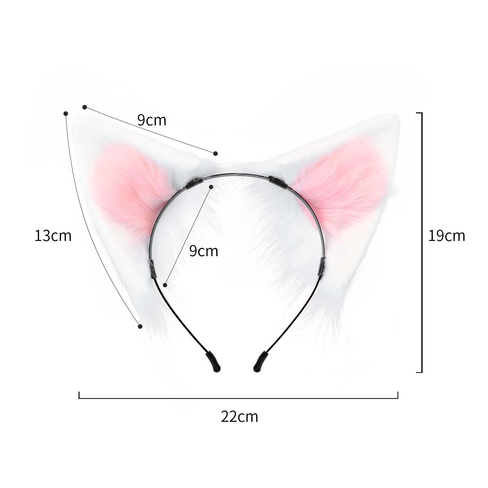 Ears Headband Adult, Plush Animal Headband Faux Cute Photo Props Hair Accessories Cosplay Headwear Hair Hoop with Ears for Fancy Dress Decor